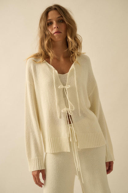 Promise the Label Textured Knit Cardigan and Tank