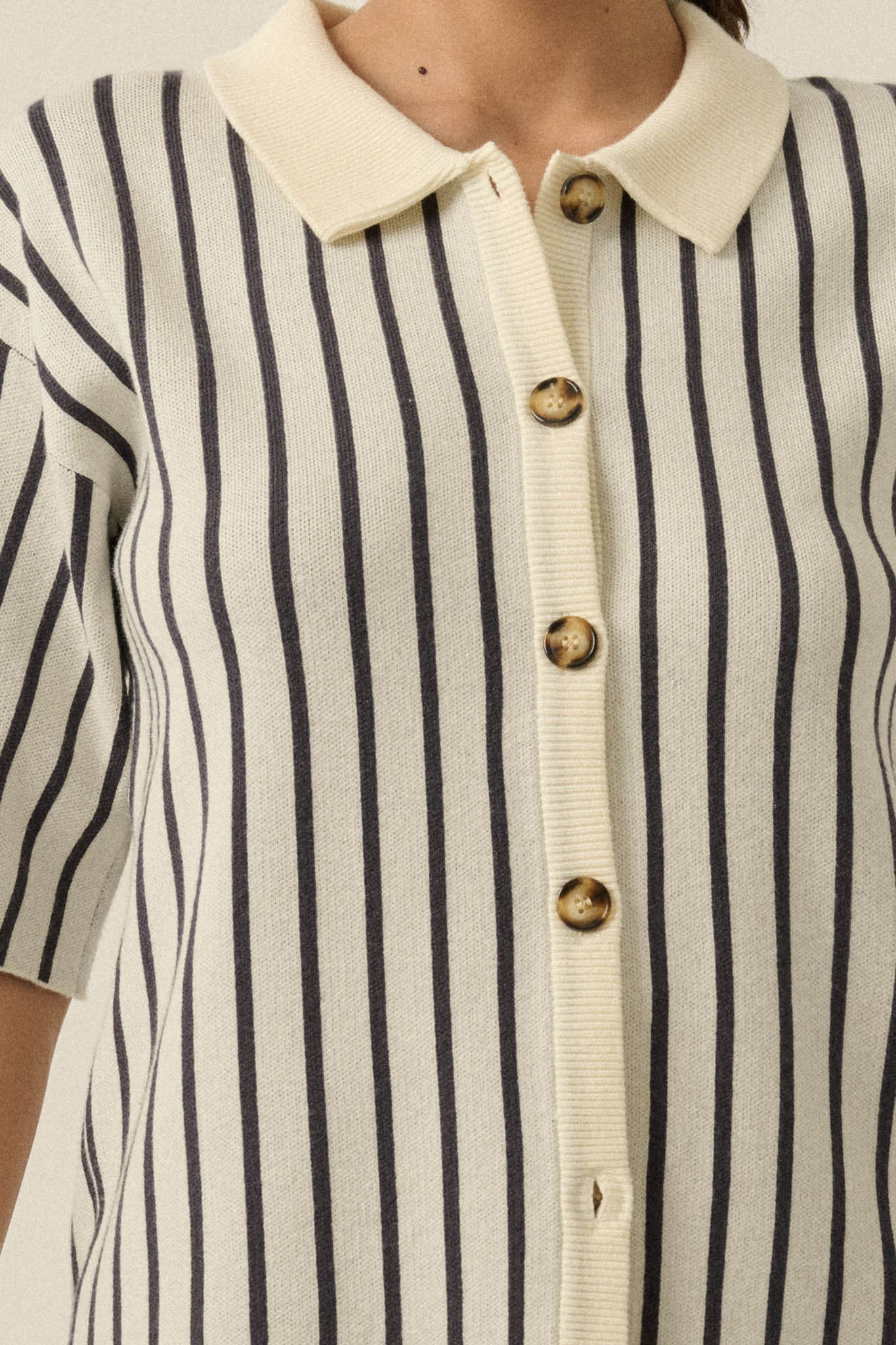 Cabana Club Striped Knit Button-Up Resort Shirt