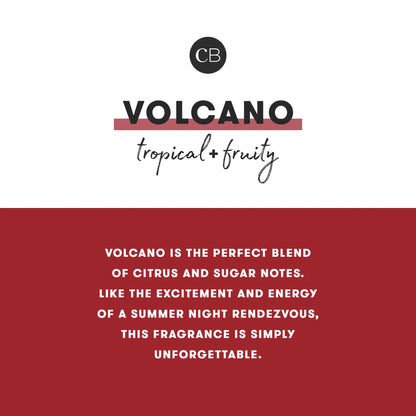 Volcano Holiday Pattern Jar Candle