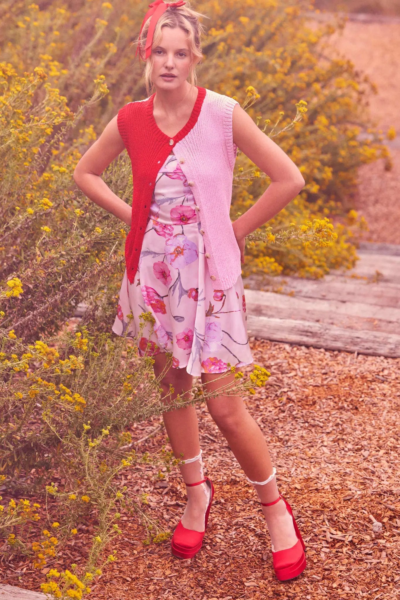 Spring Fever Floral Satin Strapless Mini Dress