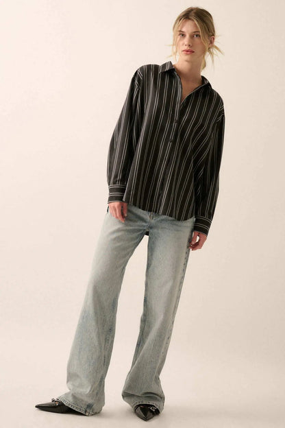 Back to Reality Striped Button-Back Shirt