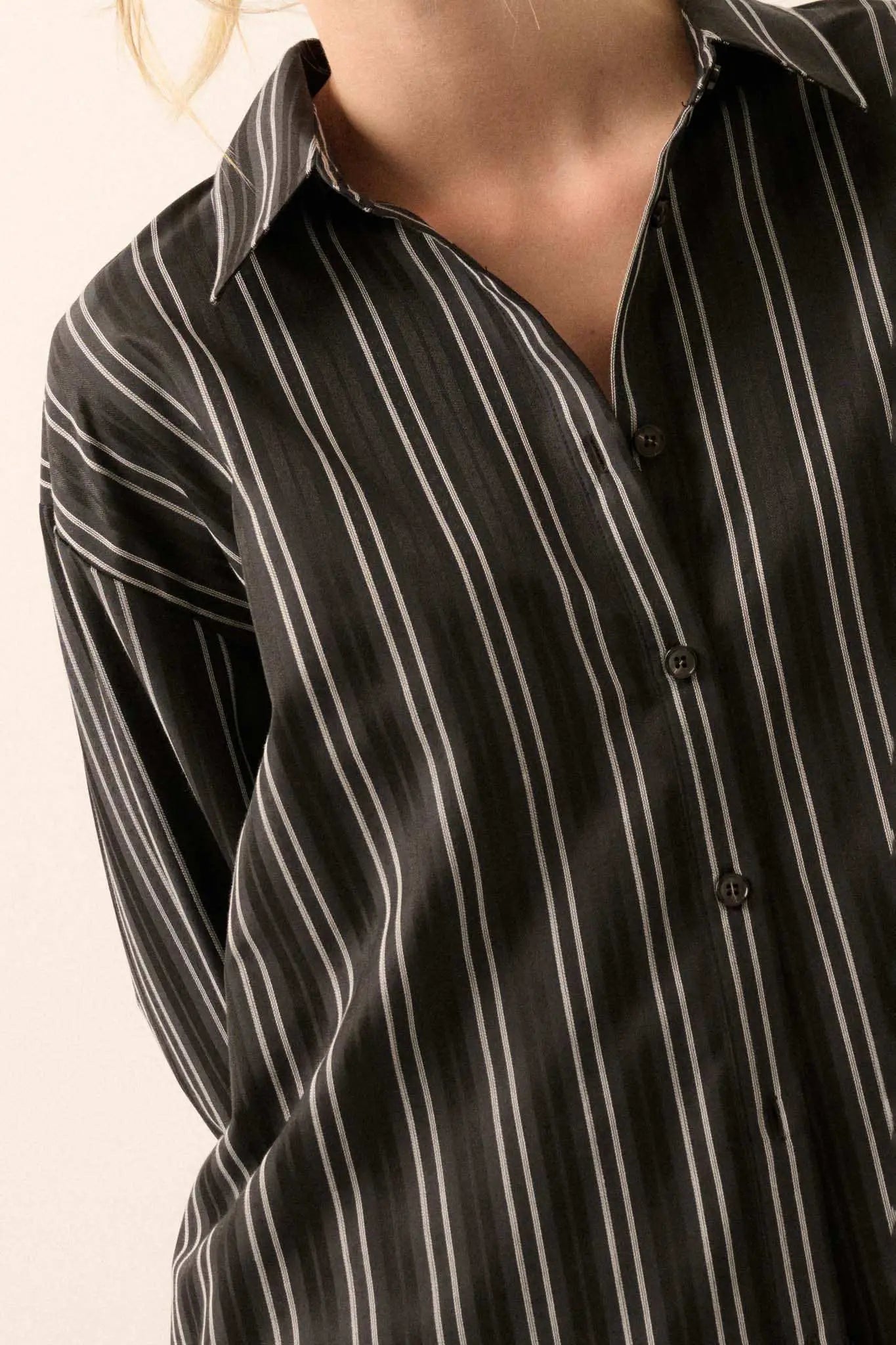 Back to Reality Striped Button-Back Shirt
