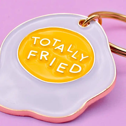 Totally Fried Egg Keychain