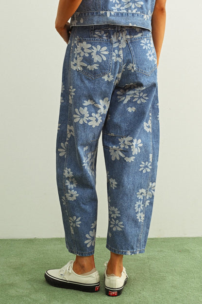 Vintage Bloom Barrel Jeans