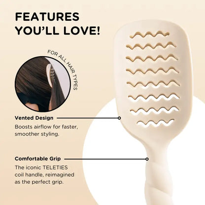 Vented Hair Brush (Tan)