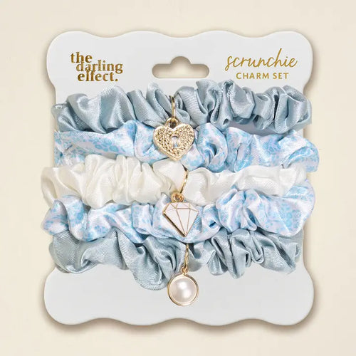 Something Blue Scrunchie Charm Set