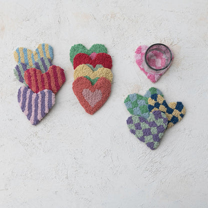 Stripe Heart Coaster