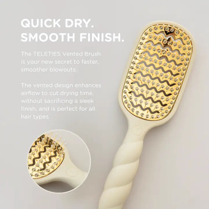 Vented Hair Brush (Tan)