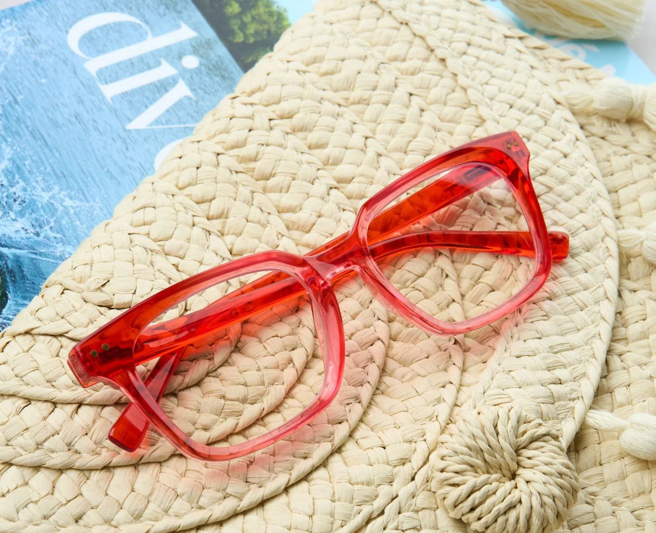 Tiki Blue Light Glasses (Red)
