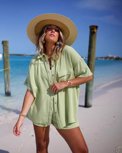 Dylan Relaxed Button Down Top