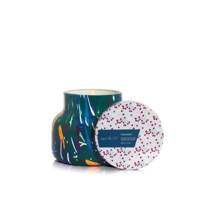 Volcano Holiday Pattern Petite Candle
