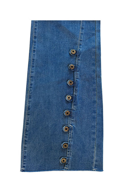 Ethyl Fiesta Button Leg Jeans